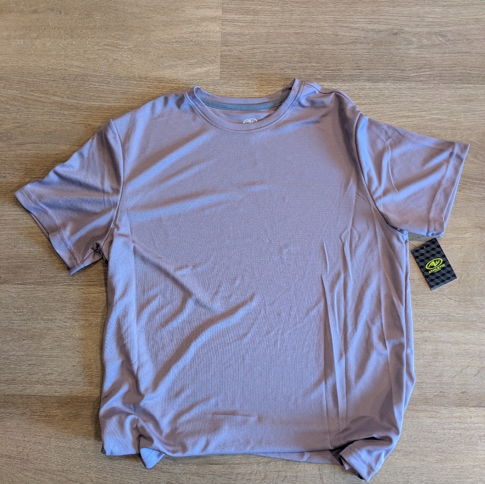 Athletic Works Men's Lavender Short Sleeve Tee